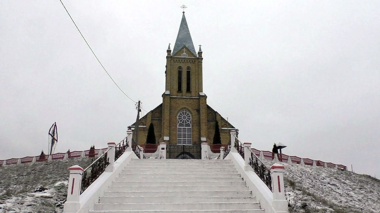 Костел Вознесения Пресвятой Девы Марии (Красное, Беларусь), декабрь 2018 года